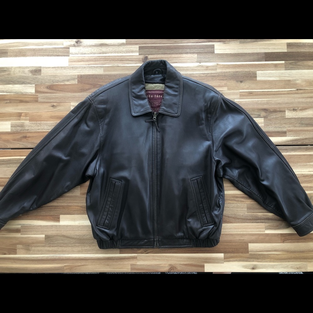 Couture by J. Park Leather Bomber Jacket
